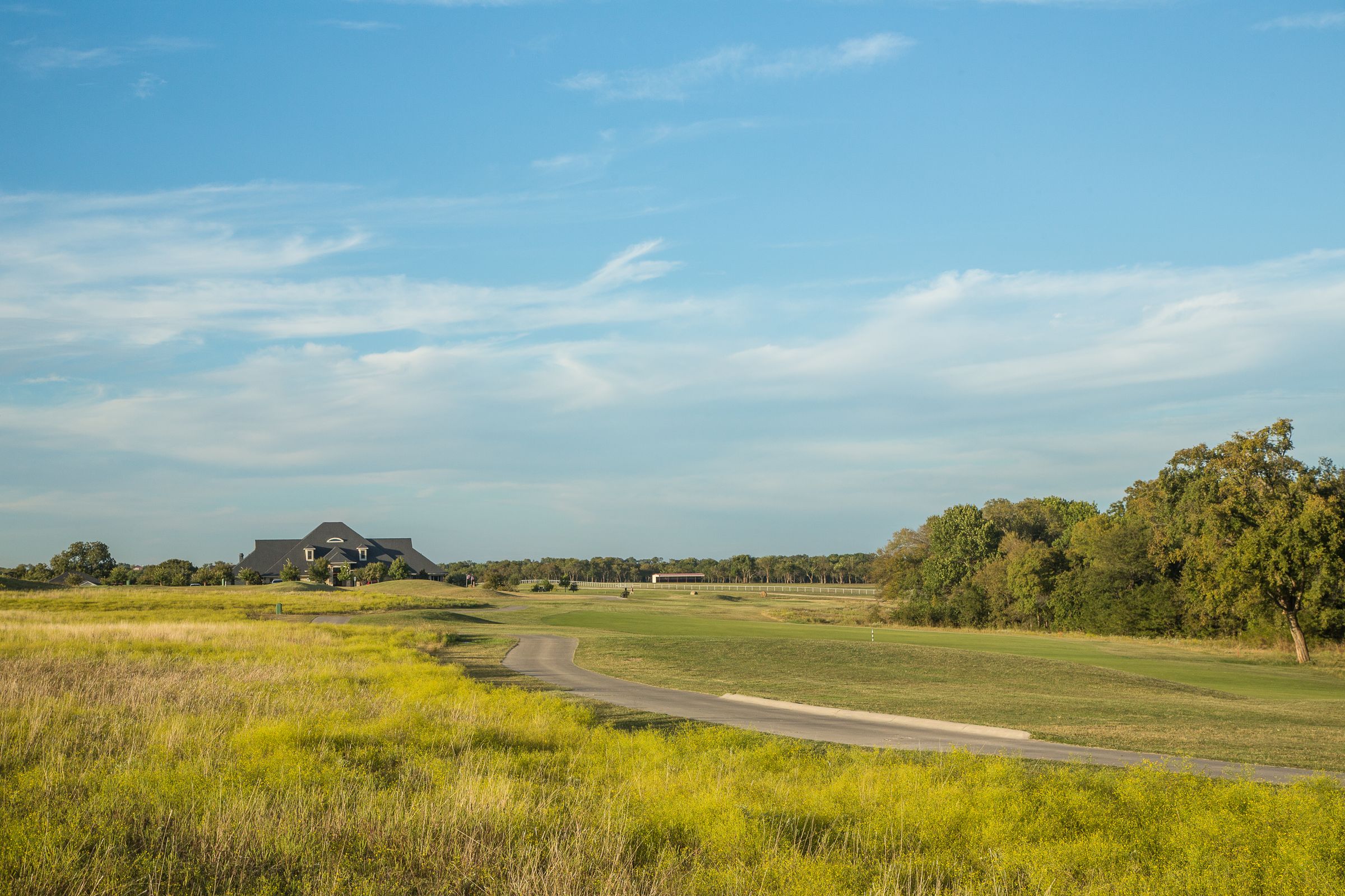 Custom home overlooking the golf course at The Bridges at Preston Crossings